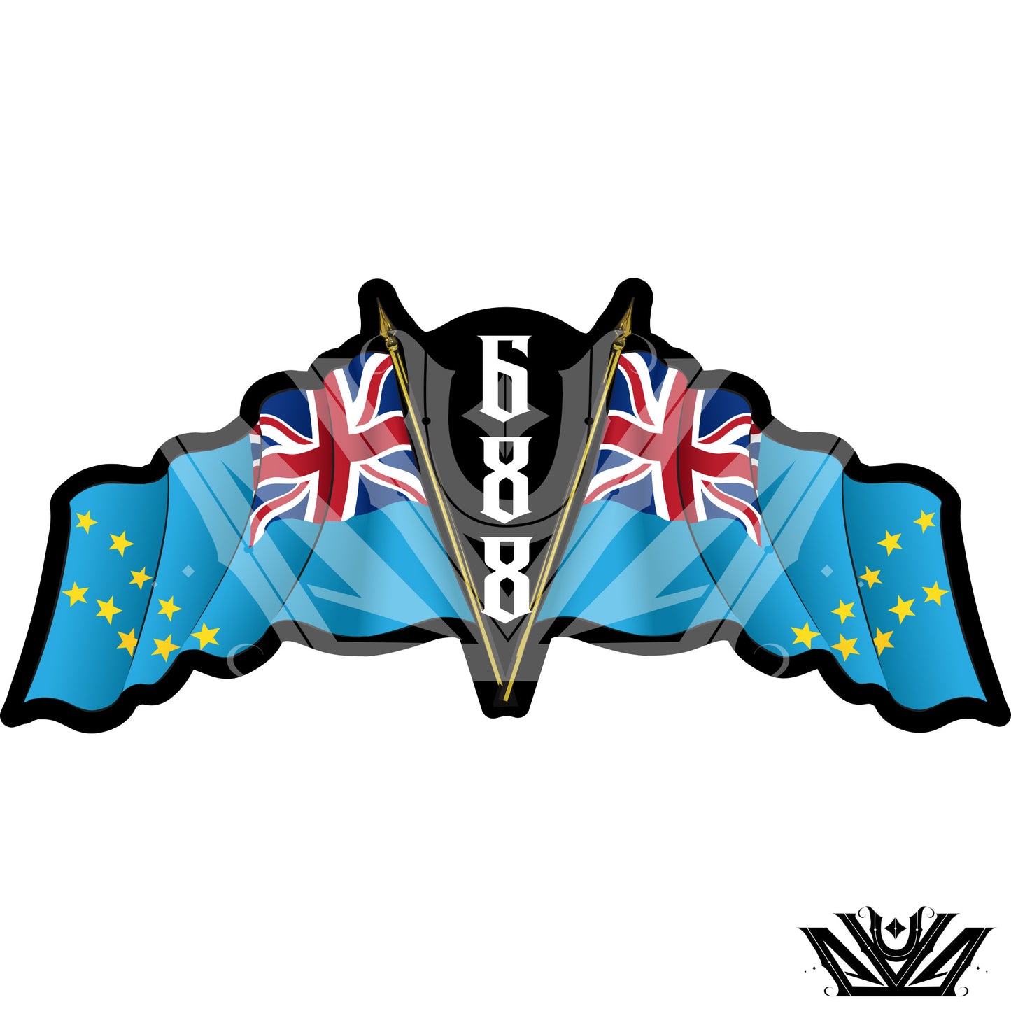 Tuvalu Flags Vinyl Car Sticker