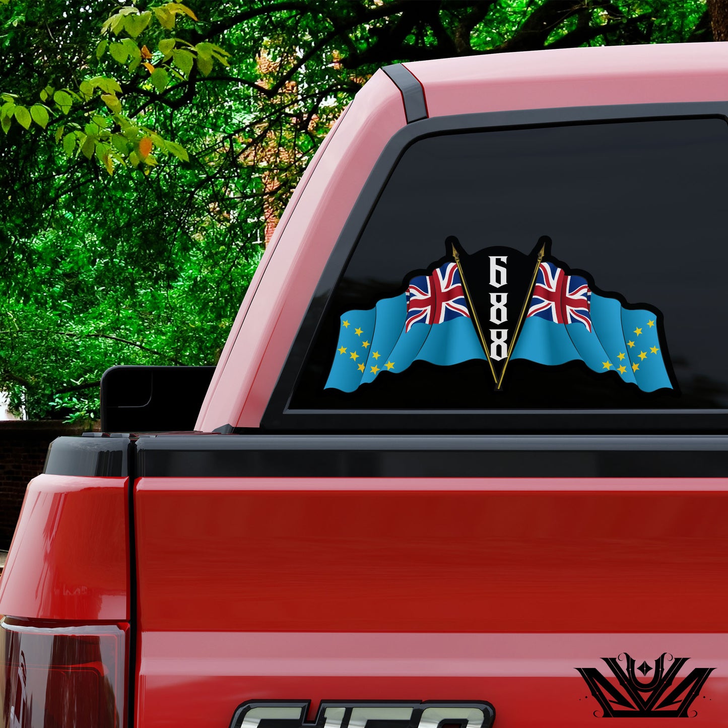 Tuvalu Flags Vinyl Car Sticker